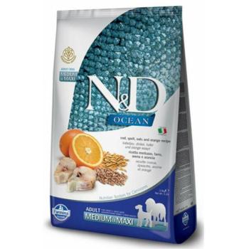 N&D Ocean Adult Medium & Maxi cod, spelled oats & orange 12 kg kép