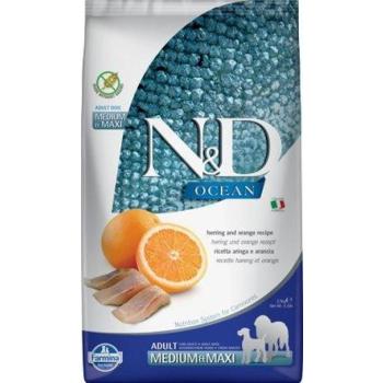 N&D Ocean Adult Medium & Maxi Herring & Orange 12 kg kép