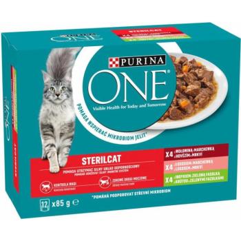 ONE Sterilcat beef, salmon, turkey & vegetables 12x85 g kép