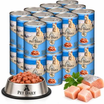 Pet Daily Cat teljes értékű nedves macskaeledel multipack, halas 24x415g kép