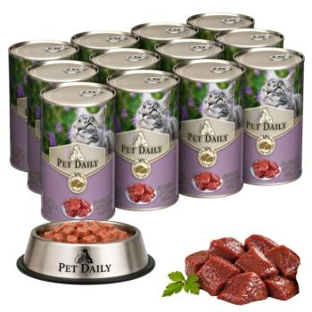 Pet Daily Cat teljes értékű nedves macskaeledel multipack, májas 12x415g kép