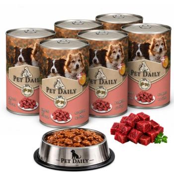 Pet Daily Dog teljes értékű nedves kutyaeledel multipack, marhás 6x1240g kép
