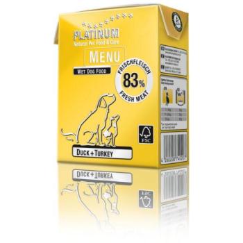 PLATINUM Menu Duck + Turkey 375 g kép