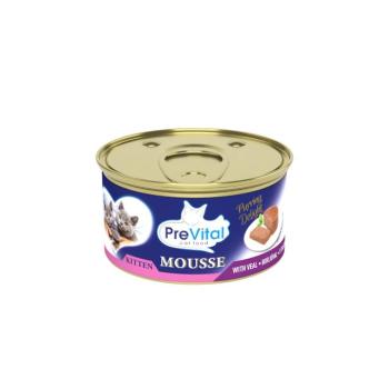 PreVital Mousse Kitten macskakonzerv - borjú 3 x 85 g kép