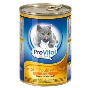 PreVital Poultry, rabbit & carrot tin 415 g kép