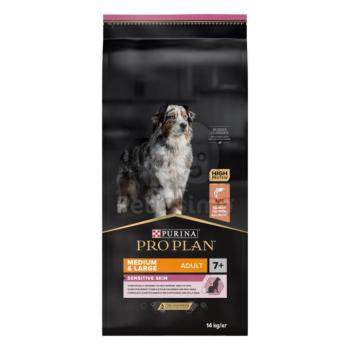 Pro Plan Medium & Large Adult 7+ Sensitive Skin - lazacban gazdag száraz kutyaeledel 2 x 14 kg kép