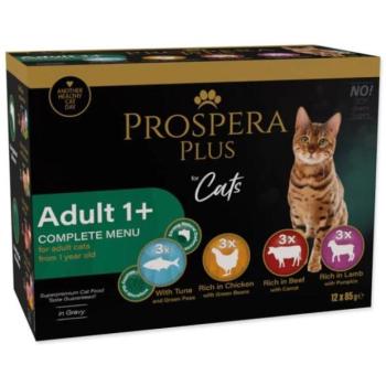 Prospera Plus Adult 1+ tasak, 12x 85g kép