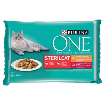 Purina One Sterilcat teljes értékű állateledel felnőtt macskák számára - csirke, marha 4 x 85 g kép