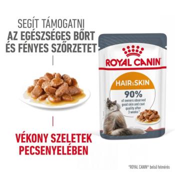Royal Canin Hair & Skin Care - szószos nedves táp felnőtt macskák részére a szebb szőrzetért és az egészséges bőrért 12 x 85 g kép