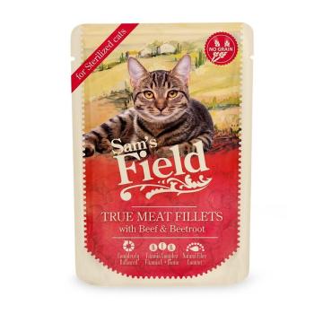 Sam's Field True Meat Fillets for sterilized cats - Beef & Beetroot alutasakos eledel 85 g kép