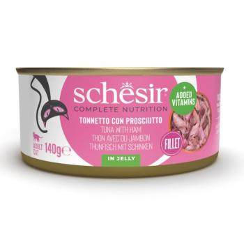 Schesir Complete Nutrition Filet aszpikban konzerv 24 x 140 g - Tonhal & sonka kép