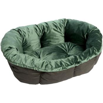 Sofà ágybetét Ferplast Siesta Deluxe kutyakosárhoz, zöld bársony, 6-os méret: H 73 x Sz 55 x M 27 cm kép