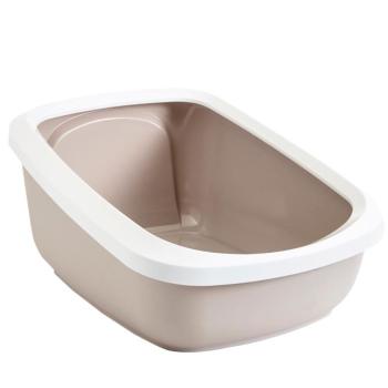 Szett: Savic Aseo XXL macska WC magas peremmel - mokka/fehér + 6db Bag it Up Jumbo alátét kép