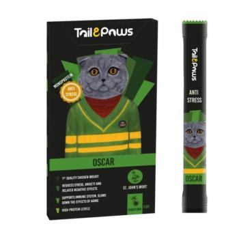 TailPaws Oscar krémes jutalomfalat macskáknak - csirke, orbáncfű 5 x 15 g kép
