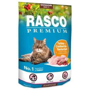 Takarmány Rasco Premium senior pulyka áfonyával és kapucinnal 0,4 kg kép