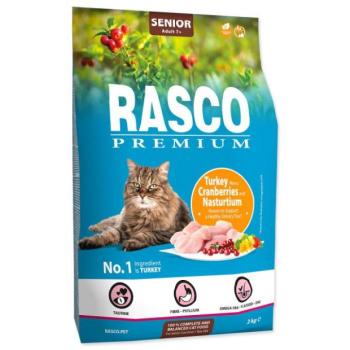 Takarmány Rasco Premium senior pulyka áfonyával és kapucinnal 2kg kép