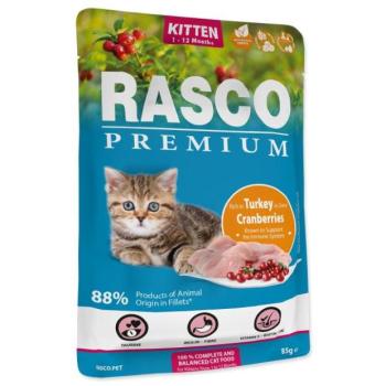 Tasak Rasco Premium Kitten pulyka áfonyával 85g kép