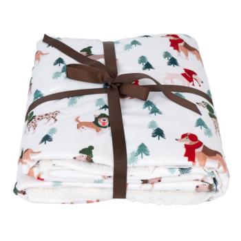 TIAKI Funny Winter Dogs takaró - Takaró gazdiknak: H 150 x Sz 130 cm kép