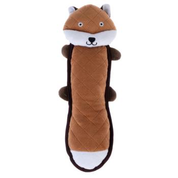 TIAKI lapos róka kutyajáték - kb. H 30 x Sz 13 x M 5 cm