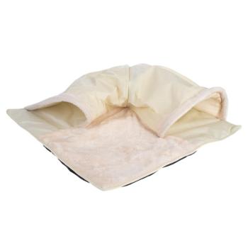 TIAKI macskaalagút szőnyeggel macskajáték, bézs, kb. H68xSz68xM20cm kép