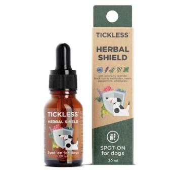 Tickless Herbal Shield Spot-on - 100% természetes illóolaj keverék kutyáknak 20ml kép