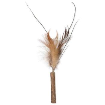 Toy Magic Cat Natural Fun fa természetes tollakkal 6cm kép