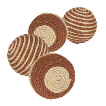 TRIXIE Fonott labda macskáknak barna/bézs 4,5 cm 45805 kép