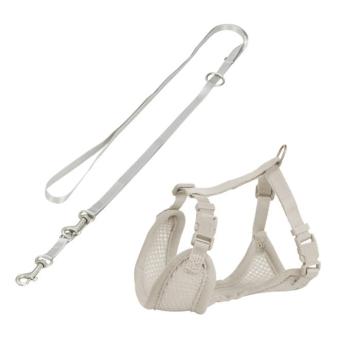 Trixie Junior puha kölyökhám pórázzal, világosszürke, mellkaskörfogat: 26 - 34 cm, 10 mm széles, kutyáknak kép