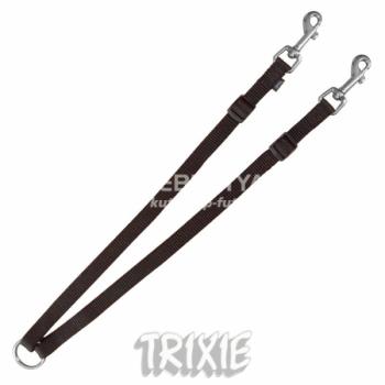 Póráz Trixie Premium osztott fekete 40-70cmx15mm kép