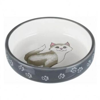TRIXIE Ceramic Bowl kerámia tál 0,3 l/15 cm szürke/fehér (24784) kép
