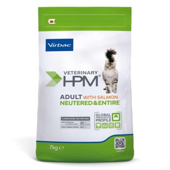 Virbac HPM Adult Neutered & Entire Cat with Salmon száraztáp macskáknak - lazaccal 7 kg kép