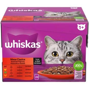 Whiskas Klasszikus alutasakos macskeledel válogatás 24 x 85 g - mártásban kép