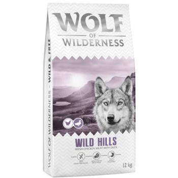 Wolf of Wilderness Adult "Wild Hills" kacsa - gabonamentes - 2 x 12 kg új recept kép