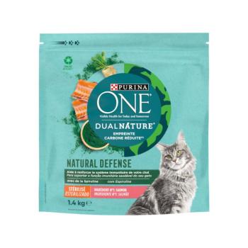 1,4kg PURINA ONE Dual Nature Sterilized lazac & pirulina száraz macskatáp kép
