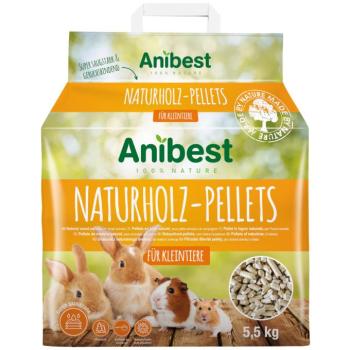 10 l (5,5 kg) Anibest natúr fa pellet alom kisállatoknak kép
