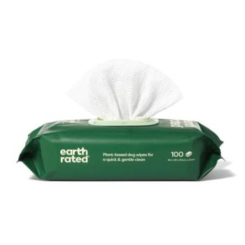 100db Earth Rated 100 törlőkendő kutyáknak, illatmentes kép