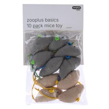 10db zooplus basics játékegér szettben macskáknak kép