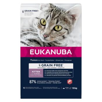 10kg Eukanuba Kitten Grain Free lazac száraz macskatáp kép