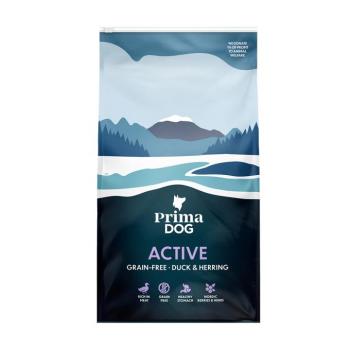 10kg PrimaDog Adult Active Grain Free kacsa & hering száraz kutyatáp kép