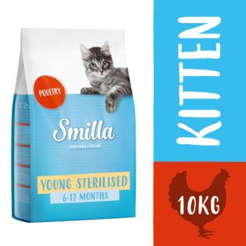 10kg Smilla Young Sterilised szárnyas száraz macskatáp kép