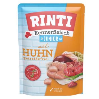 10x400g RINTI Kennerfleisch tasakos Junior nedves kutyatáp - Csirke kép