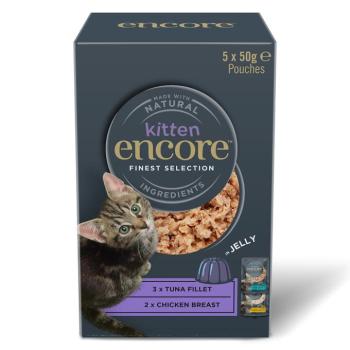 10x50g Encore Kitten aszpikban tasakos nedves macskatáp Finom változatok (2 fajtával) kép