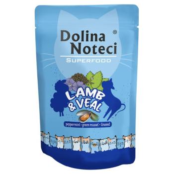 10x85g Dolina Noteci Superfood nedves macskatáp - Bárány & borjú kép