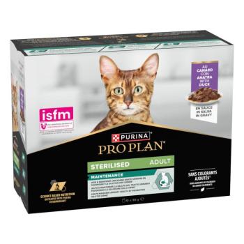 10x85g PURINA PRO PLAN Sterilised Adult Maintenance kacsa nedves macskatáp kép