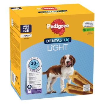 112db Pedigree Dentastix Light: Dental Chews közepes testű kutyáknak (10 - 25 kg) kutyasnack - Multipack (112 darab) kép