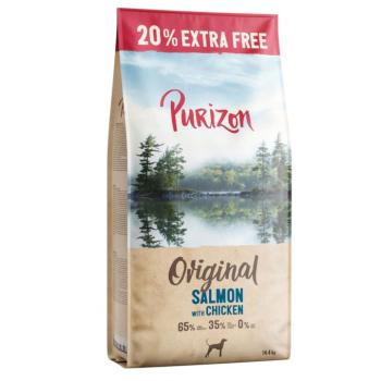 12 + 2,4 kg ingyen! 14,4 kg Purizon Adult - Lazac & csirke