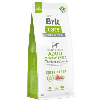 12kg Brit Care Dog Sustainable Adult Medium Breed Chicken & Insect száraz kutyatáp kép