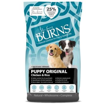12kg Burns Puppy Original csirke & rizs száraz kutyatáp kép