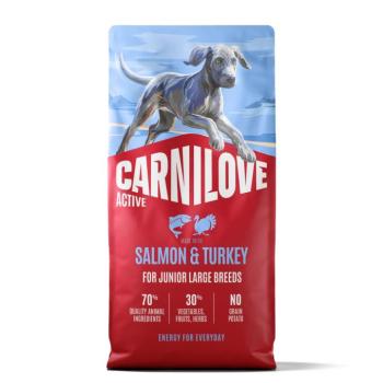 12kg Carnilove Active Junior Large Breed lazac & pulyka száraz kutytaáp kép