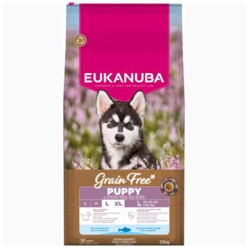12kg Eukanuba Grain Free Puppy Large & Giant Breed tengeri hal száraz kutyatáp kép